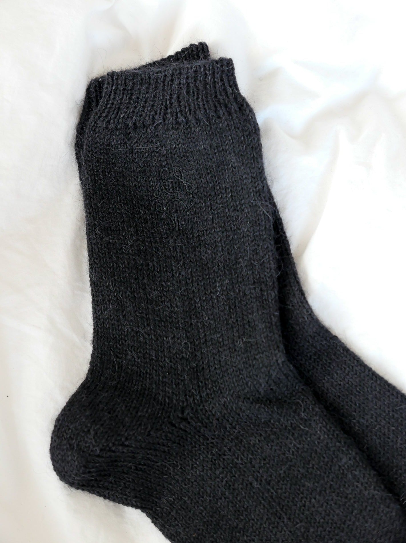 The Black Monogram Socks